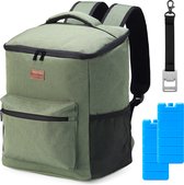 Packaway Koeltas Rugzak 25L - Incl. 2 koelelementen - Incl. flessenopener - Waterafstotend - Anti diefstal vak - 4 Laags geïsoleerd