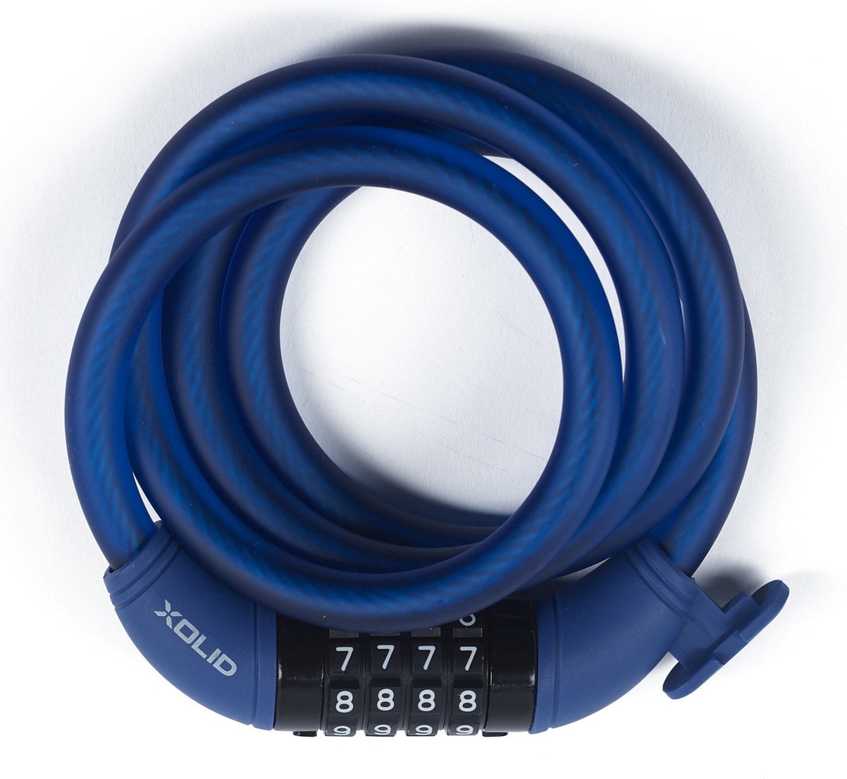 Xolid Fietsslot met cijferslot - 120 cm - donkerblauw - kabelslot - voor fiets / scooter - scooter slot – foto 5