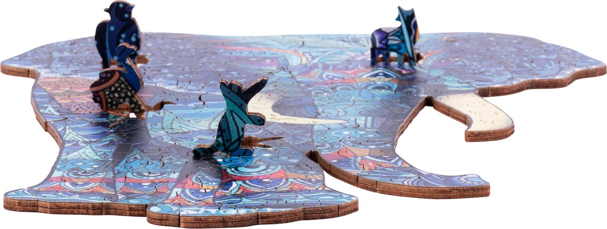 Houten Puzzel Olifant – 178 Unieke Puzzelstukjes – A4 Formaat Houten Legpuzzel – Dieren Puzzelspel – Uitdagend Denkspel – Inclusief Opbergetui – Engelhart — afbeelding 5