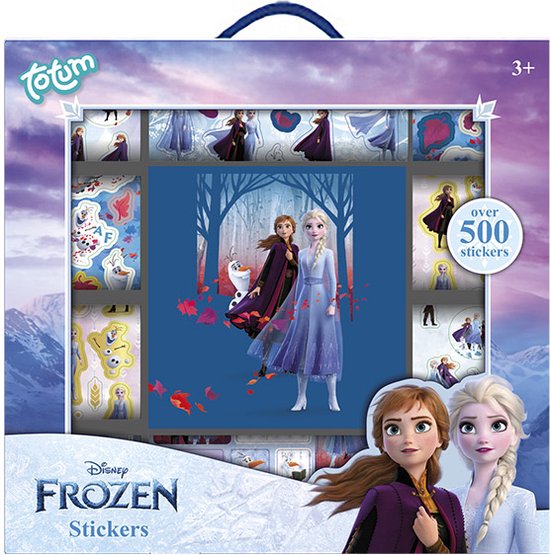Disney Frozen Totum 12 rollen stickers met stickerboek 500 stuks met Anna en Elsa speelgoed knutselen meisjes vanaf 3 jaar alle leeftijden