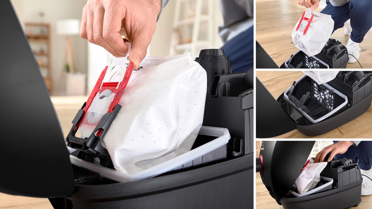 Bosch ProPower BGB41POW1 Serie 4 - Stofzuiger met zak - 11 mtr bereik - Vacuum cleaner - HEPA 13 - Zwart/Rood — afbeelding 4
