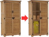 MKSS® Tuinkast Hout - Tuinkist - Tuinkasten voor Buiten - Tuinberging - 90x50x170cm - Bruin