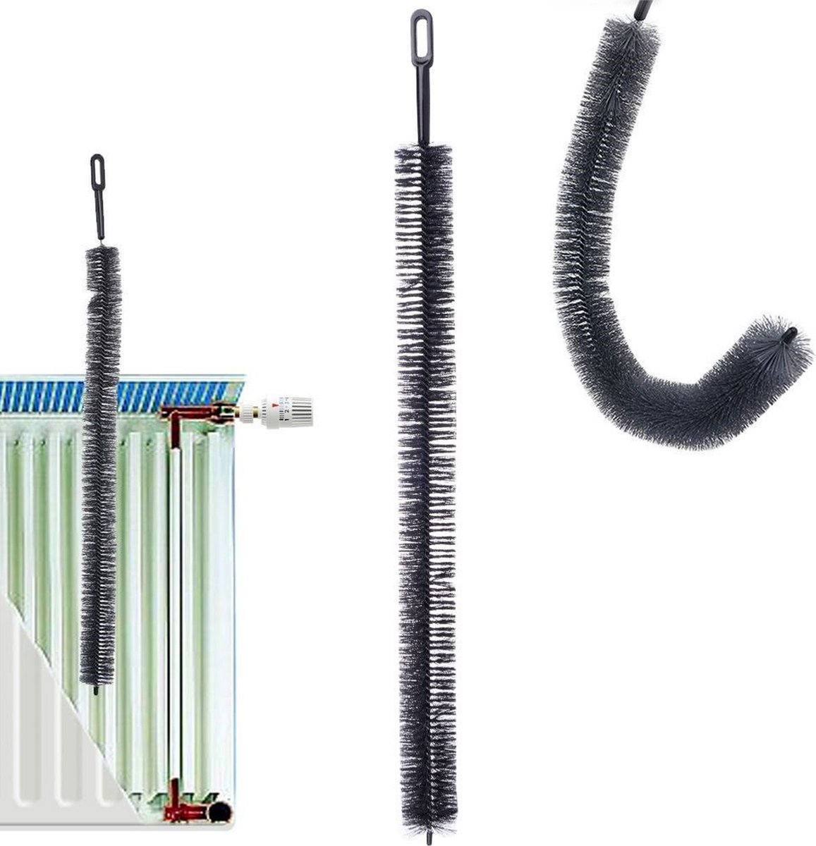 Goedkoopste Radiatorborstel Flexibele 70 cm - Stofborstel - Reinigings - Plumeau - Schoonmaakborstel - Flexibele