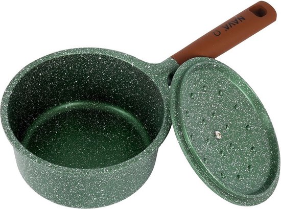 The Good Food Factory Kookpan hoog 16 cm 5-ply met deksel Per stuk