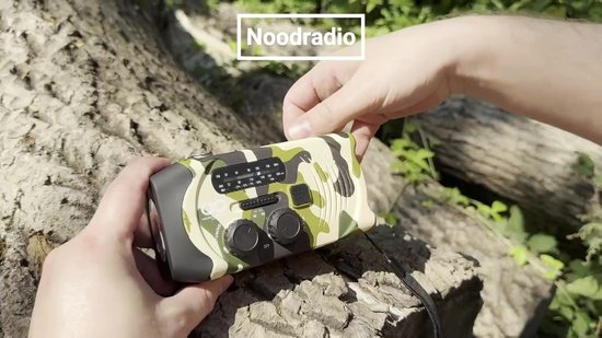 Noodradio - Solar - Opwindbaar - Zwart - Powerbank Zonne-energie - Zaklamp - Opwindbare Radio - Noodpakket