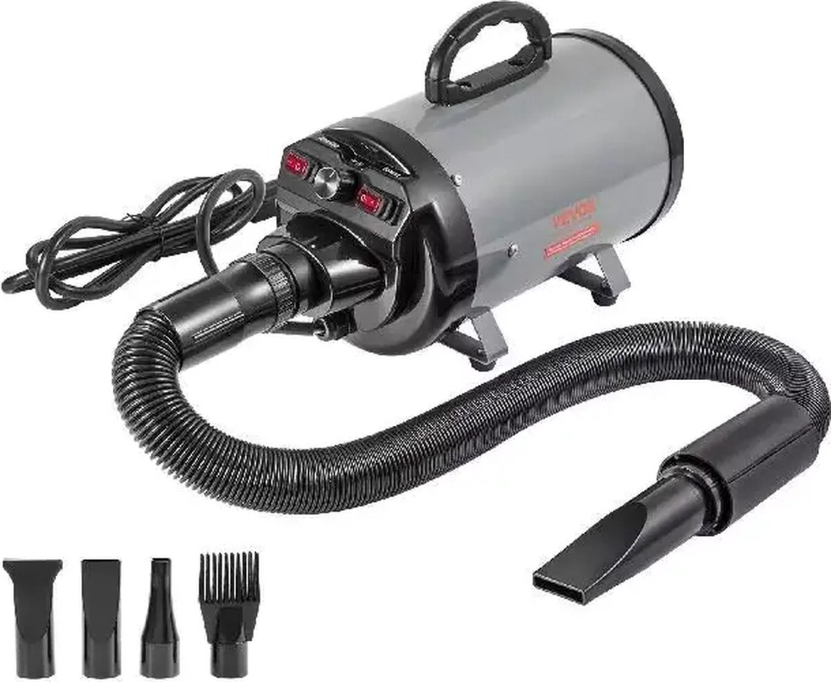 Bol.com Professionele Hondenfohn - Waterblazer voor Honden - Hondenfohn met 4 Opzetstukken -Stil Design met geluidsdemper - Vers... aanbieding