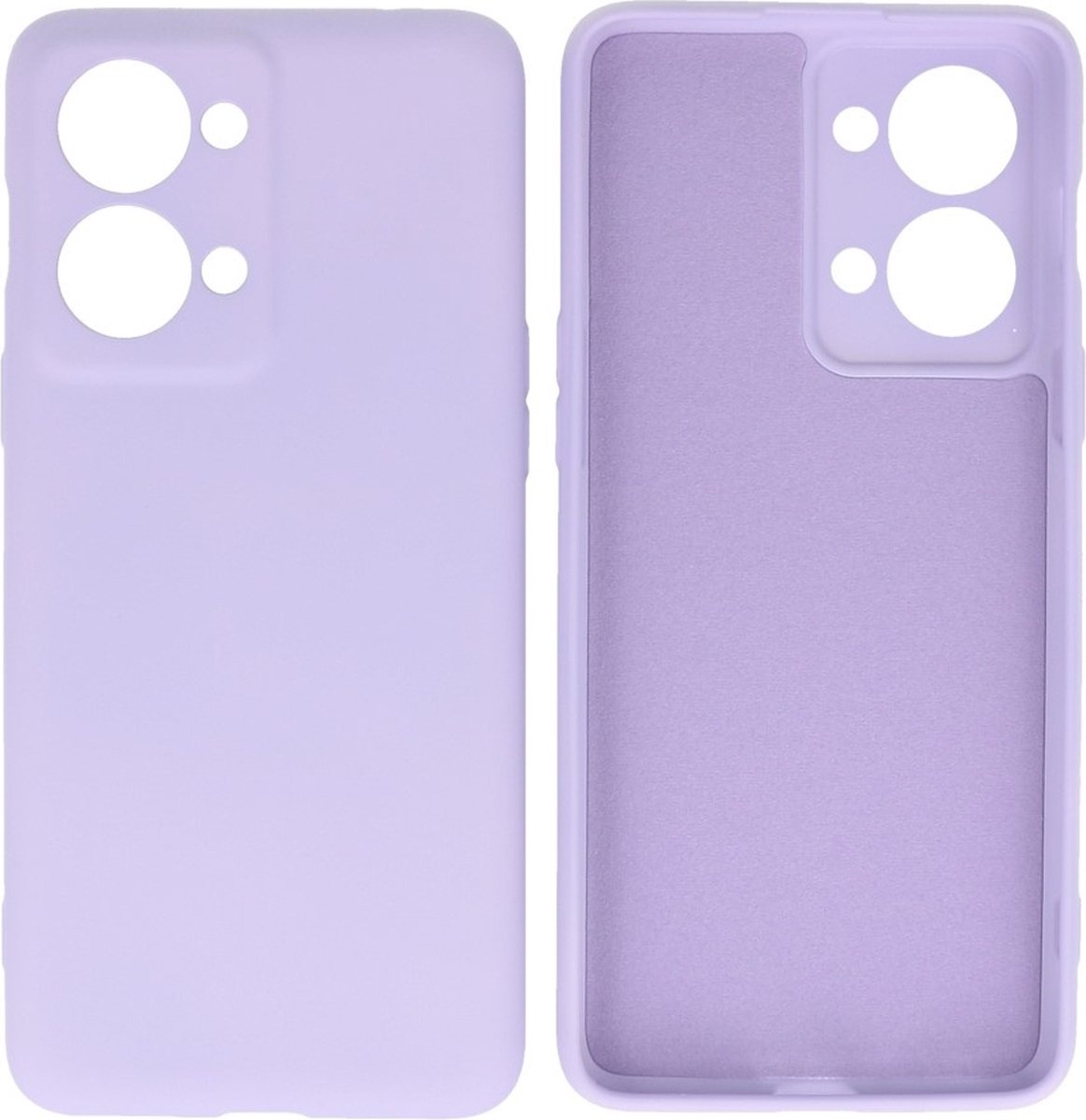 Hoesje Geschikt voor de OnePlus Nord 2T - Fashion Backcover Hoesje - Colorful Telefoonhoesje - Paars