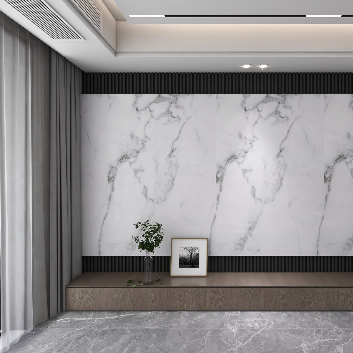 Wandpaneel Bladel set van 16 panelen 120x60 cm White Marble [neu.haus]