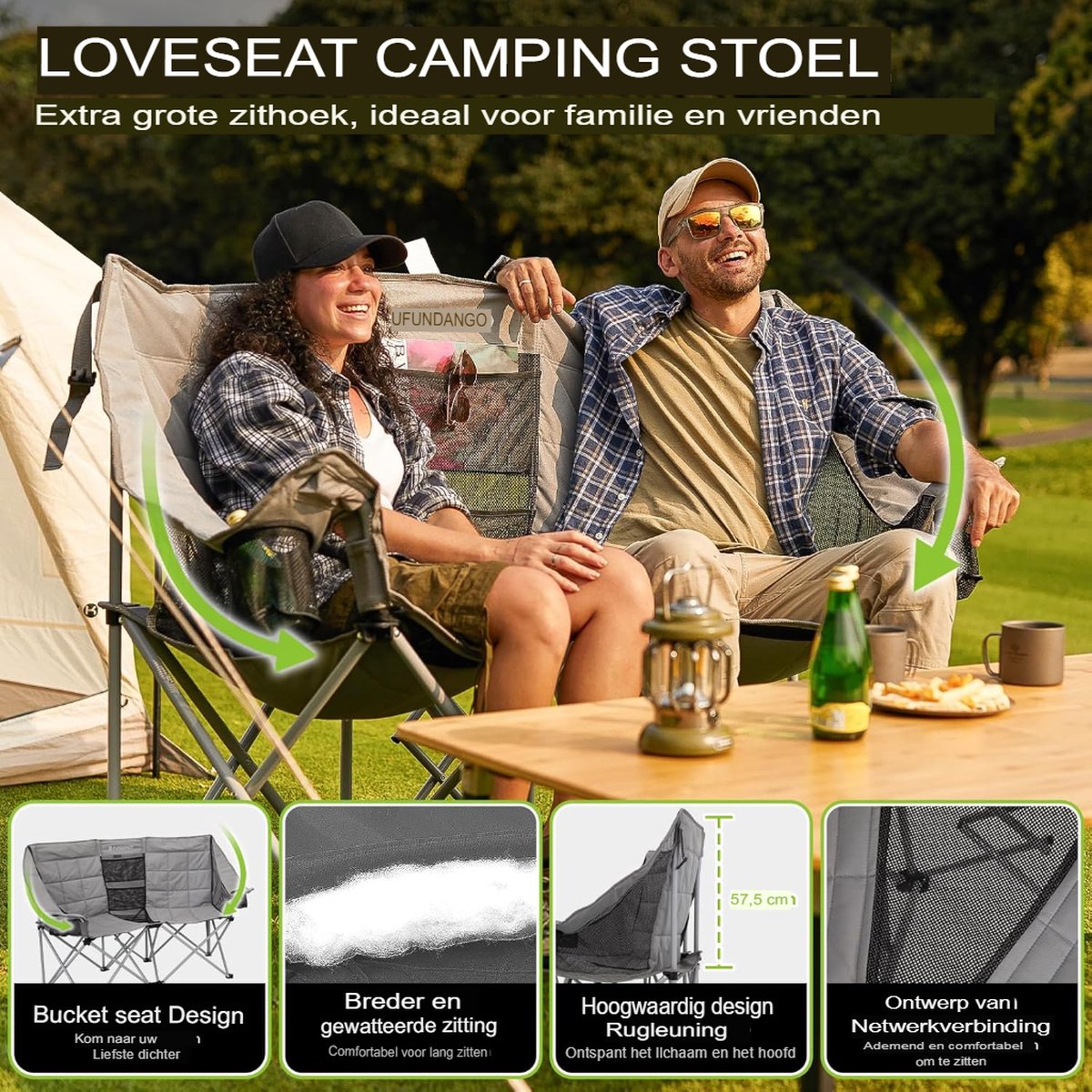 Campingstoel voor Kinderen Beetle Set van 2
