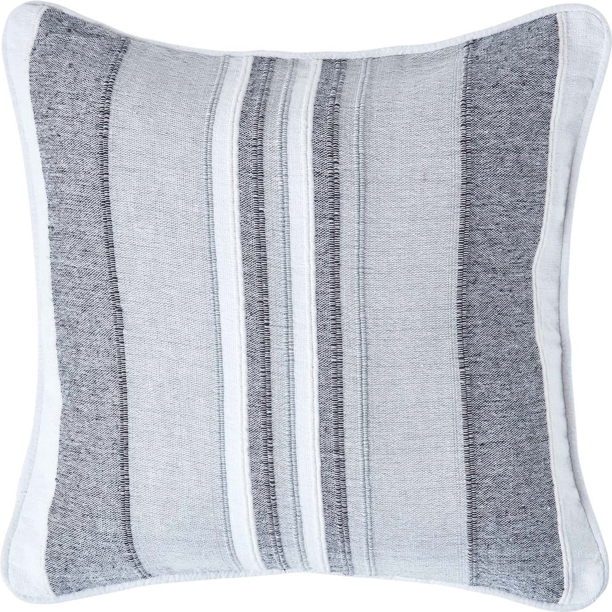 Homescapes Marokko kussenhoes in grijs en wit, 100% katoen, 60 x 60 cm Grijs wit