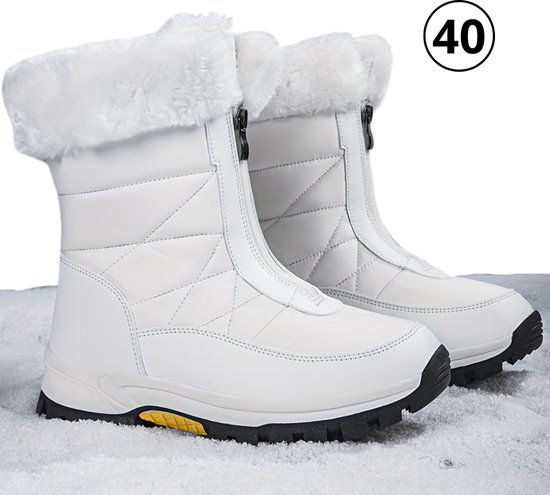 Nivard Snowboots Voor Dames - Sneeuwschoenen- Wintersport Sneeuwboots - Ski Gadgets - Maat 40 - Wit