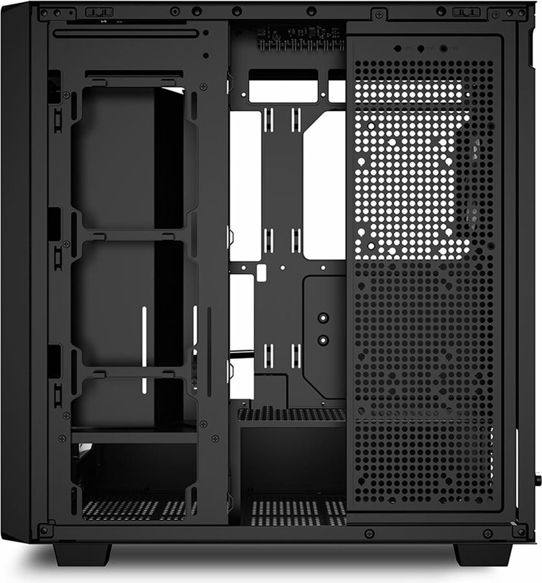 Sharkoon Rebel C70G Rgb Full Tower Zwart, Hout behuizing - afbeelding 3