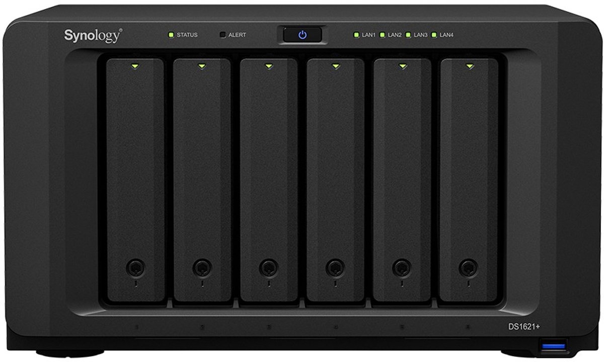 Bol.com Synology DiskStation DS1621+ - NAS - Desktop - AMD Ryzen - V1500B - Schwarz aanbieding