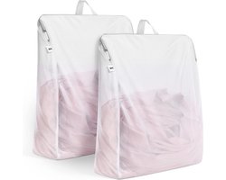 BOTC Waszakken - Wasnetten met handvat - 1 Set van 2 - 40x50cm - Bescherm je Wasgoed en Wasmachine - Wit