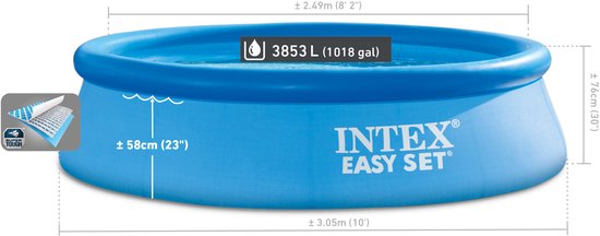 Set de piscine Intex Easy - 305 x 76 cm - Piscine gonflable