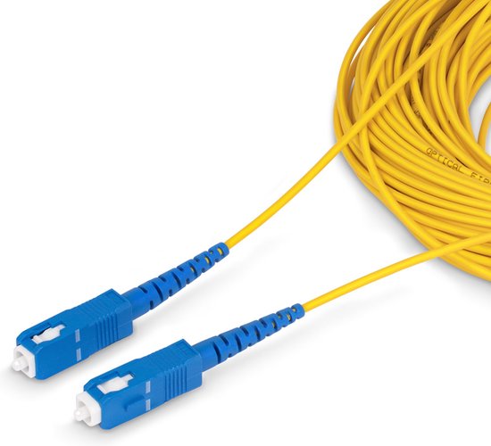 Duplex Glasvezel Patchkabel LC/APC - SC/APC, 9/125