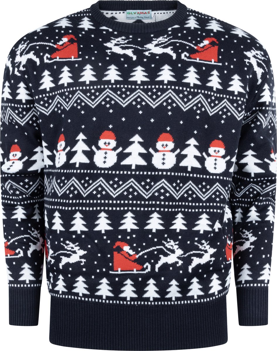 Foute Kersttrui Dames & Heren - Christmas Sweater "Stijlvol Kerst" - Mannen & Vrouwen Maat L