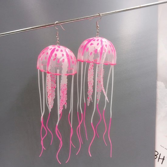 Méduse - Boucles d'oreilles méduses roses