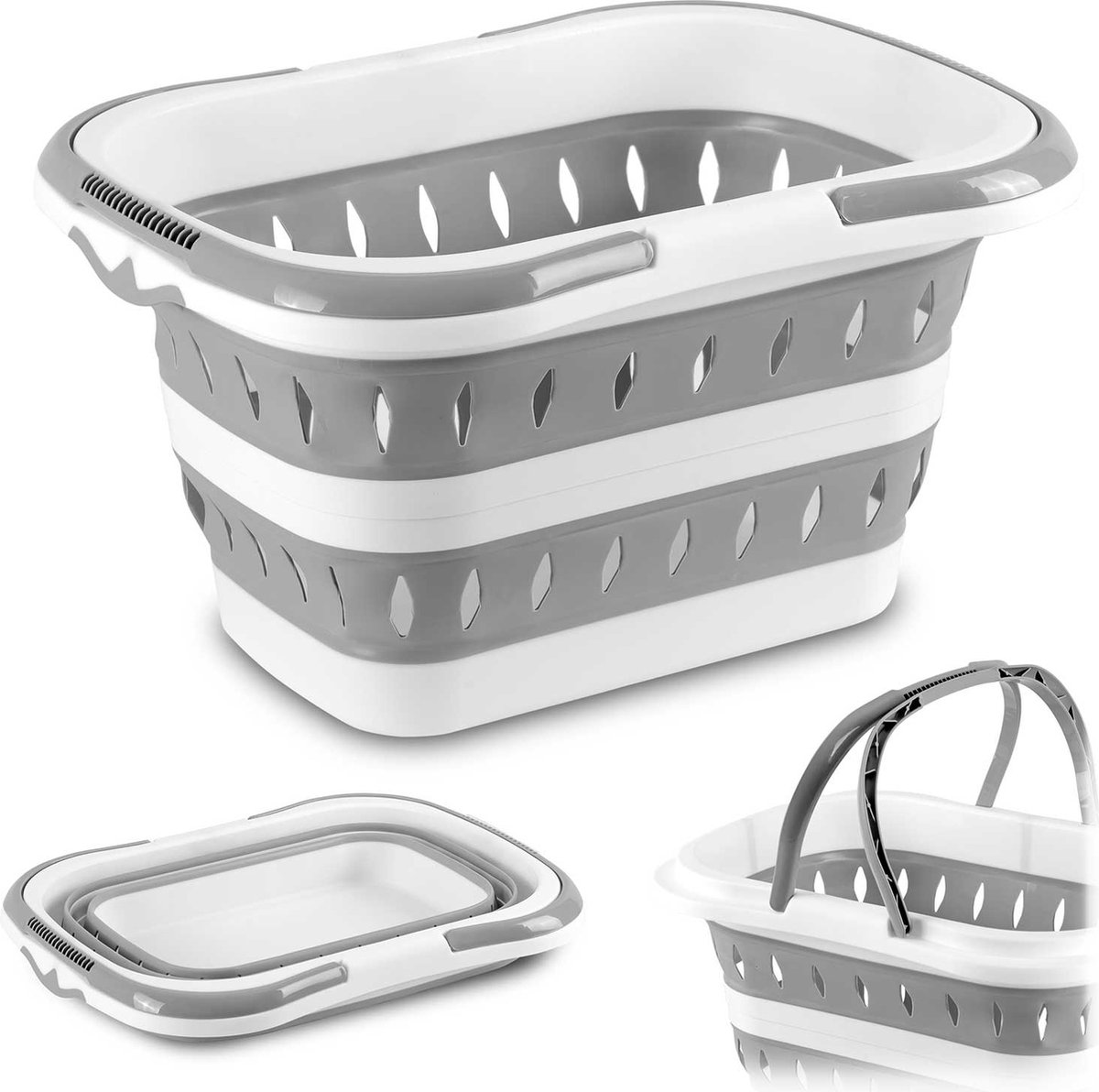 Opvouwbare wasmand met handgrepen MS-680 Massido
