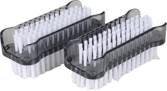 Urban Living Ensemble de 2 Brosses à ongles - plastique - gris - 11 cm - brosses de nettoyage - entretien