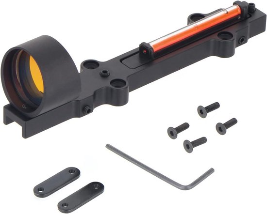 Rode of Groene Dot Sight L Vorm Glasvezel 3 MOA Red or Green Circle Dot Zoeker - Past op 10mm Rib Rail Slide