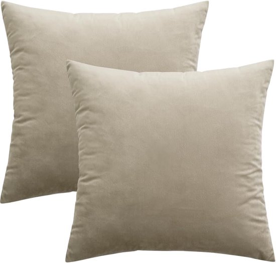 MIULEE Set van 2 kussenslopen, corduroy, decoratieve kussensloop, bankkussen, sierkussen met verborgen ritssluiting, 50 x 50 cm, grijs