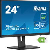 iiyama ProLite XUB2463HSU-B1 - 24 Inch - IPS - Full HD - USB-Hub - energie label B - Verstelbaar