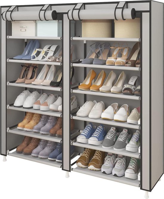 Klein schoenenrek bamboe schoenenrek 3-laags schoenenrek houten super stevig en duurzaam opvouwbaar schoenenopbergrek, 100% natuurlijk en hernieuwbaar, voor toegang, hal, kast, slaapzaal, lager 40 kg (40 × 25 × 40 cm