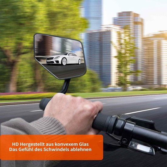 HENMI Retroviseur Velo pour Vélo Electrique HD Convexe, Surface Miroir HENMI Retroviseur Velo pour Vélo Electrique HD Convexe, Surface Miroir