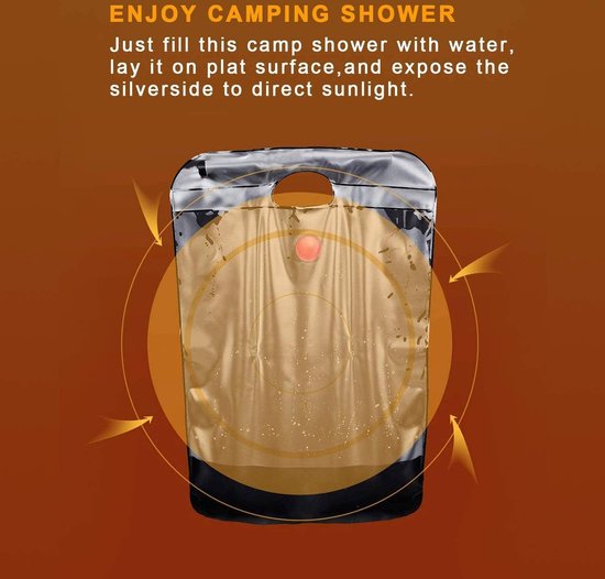 Camping douchetas, 40L zonne-douchetas met douchepijp, draagbare buiten zonne-energie verwarmde camping douchetas, voor kamperen, bergbeklimmen, wandelen, strandzwemmen, enz., kampeeruitrusting Camping douchetas, 40L zonne-douchetas met douchepijp, draagbare buiten zonne-energie verwarmde camping douchetas, voor kamperen, bergbeklimmen, wandelen, strandzwemmen, enz., kampeeruitrusting