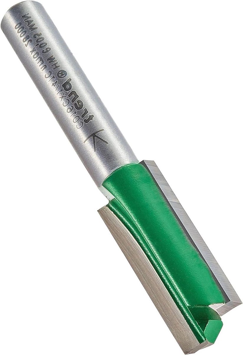 Rechte frees met twee fluiten - 1/4 inch schacht - 10 mm snijdiameter - 25 mm snijlengte - wolfraamcarbide getipt