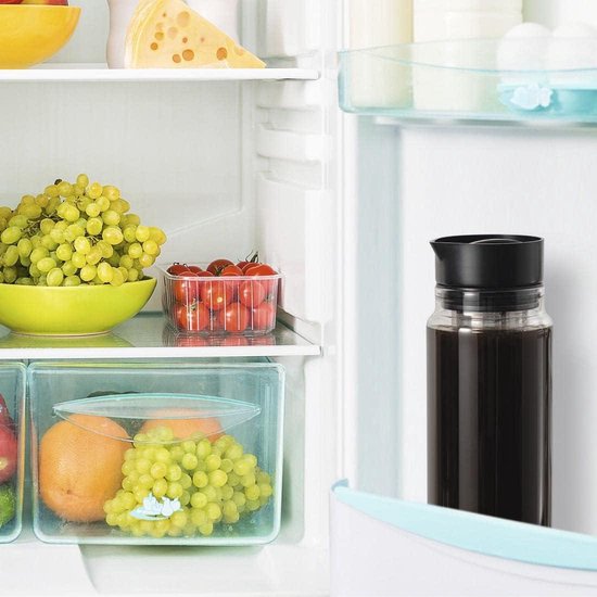 Cold Brew Koffiezetapparaat - 2-in-1 koffiemachine - koud gezet - theemaker - cold brew fles - 1 l - ijskoffie - tricolate brewer - koffiemakers