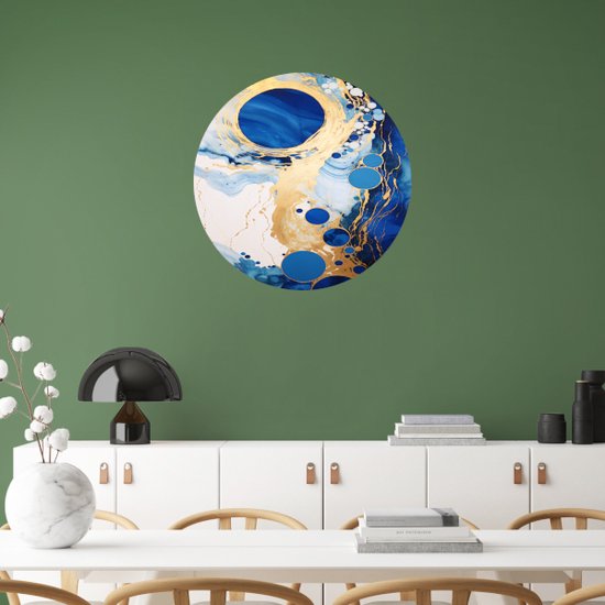 Cercles muraux - Formes murales - Cercle mural Or - Tableau Goud - Cercle mural - Art mural cercle mural forex 70x70 cm