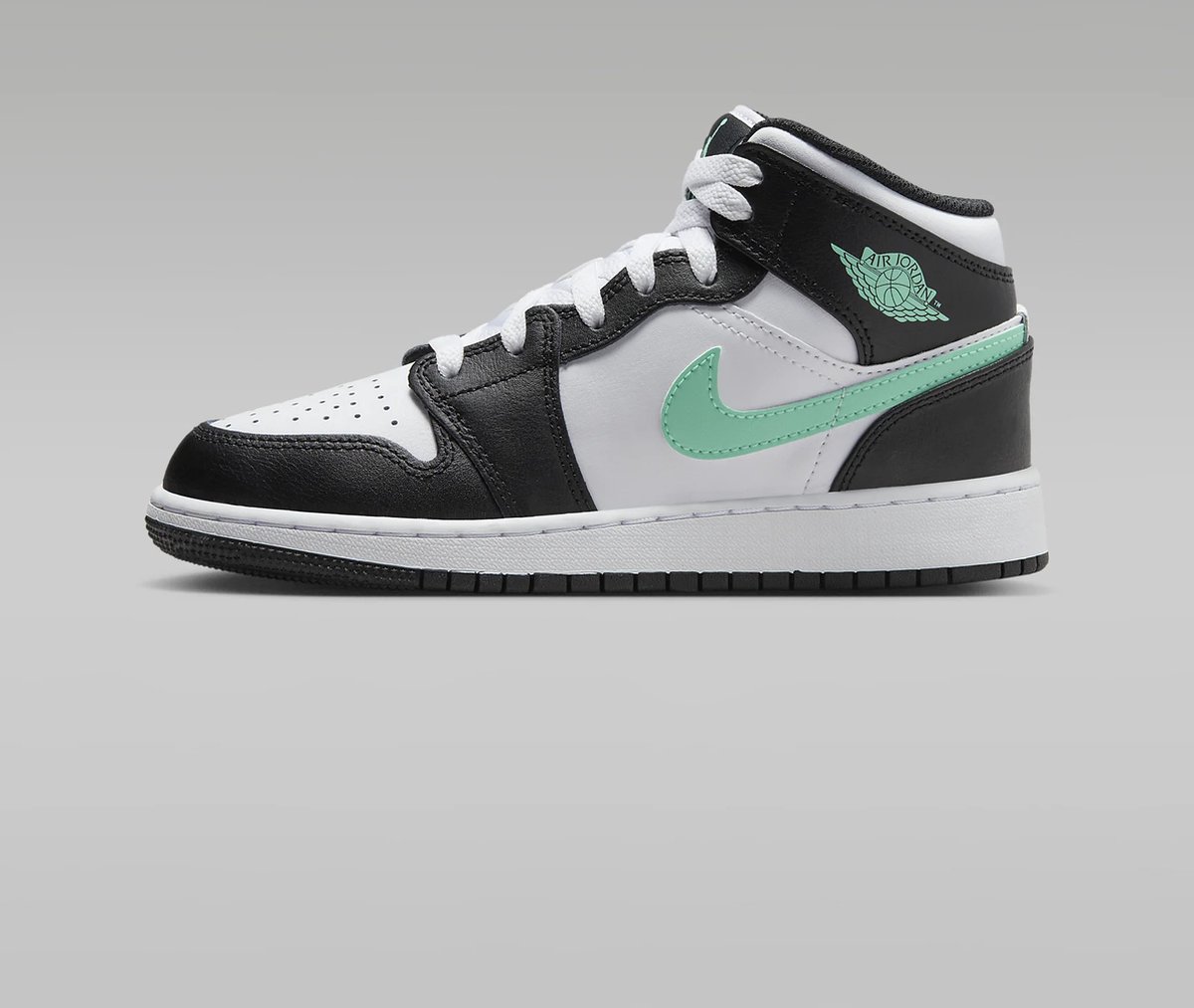 Nike Air Jordan 1 Mid GS ” Glow” Sneakers Kids Unisex Zwart