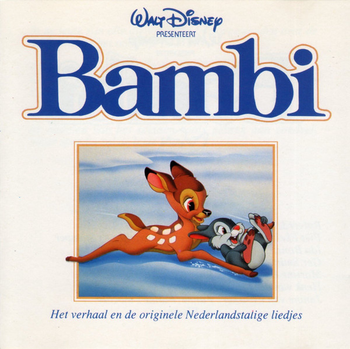 Bambi - Het Verhaal en de Originele Nederlandstalige Liedjes, Disney Cd