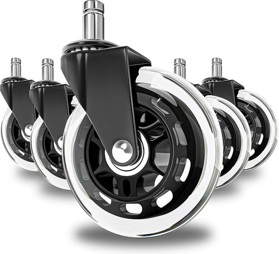 TsoLay Universal Silent Casters Set with 5 Wheels for Office Chairs