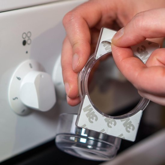 Antivol Cuisinière Protection Sécurité Enfants Pour Boutons Cuisinière - Kit 6 Cache-boutons Adhésifs Transparents Dispositif Sécurité Bébé Cuisine