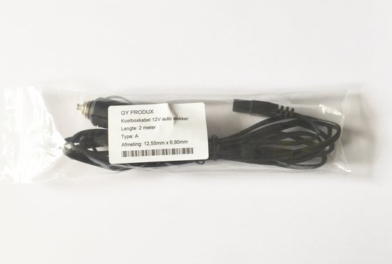 Câble d'alimentation 12V pour glacière de pare-chocs pour refroidisseurs Dometic / Waeco (CoolFun, MobiCool, TropiCool, Jetcool et Selap) et Gio'Style - 2 mètres