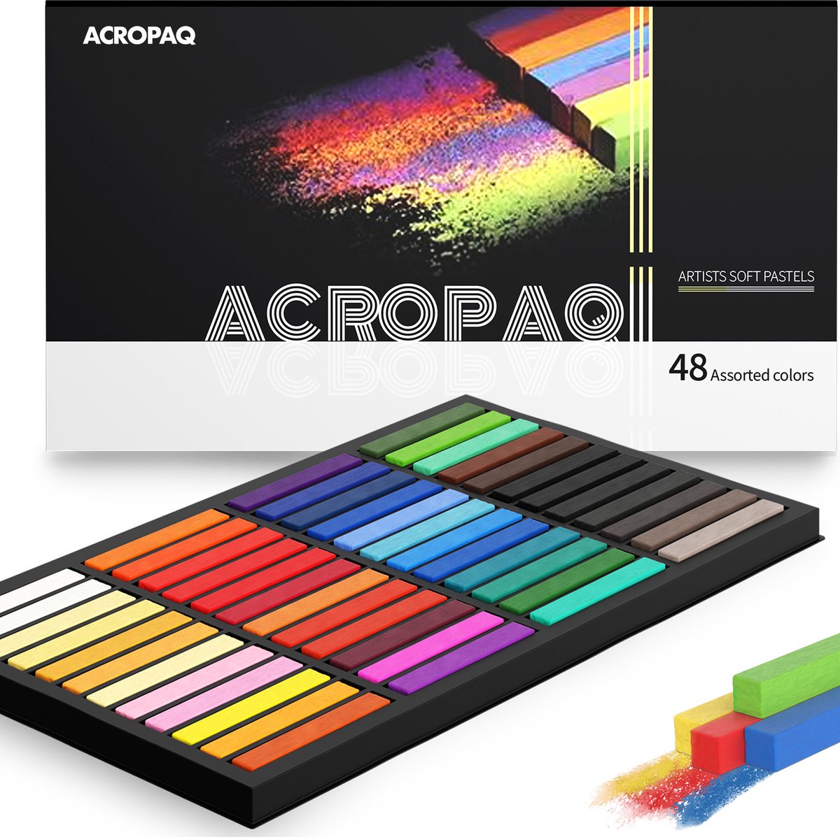 ACROPAQ Oliepastel krijt Oliepastels Oliepastelkrijt volwassenen 48 zachte Oliepastelkrijt Olie pastel Olie pastel krijt