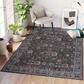 Tapiso Ritz Tapis Gris Foncé Poils Katoen Antidérapant Salon Tapis Taille - 300x400