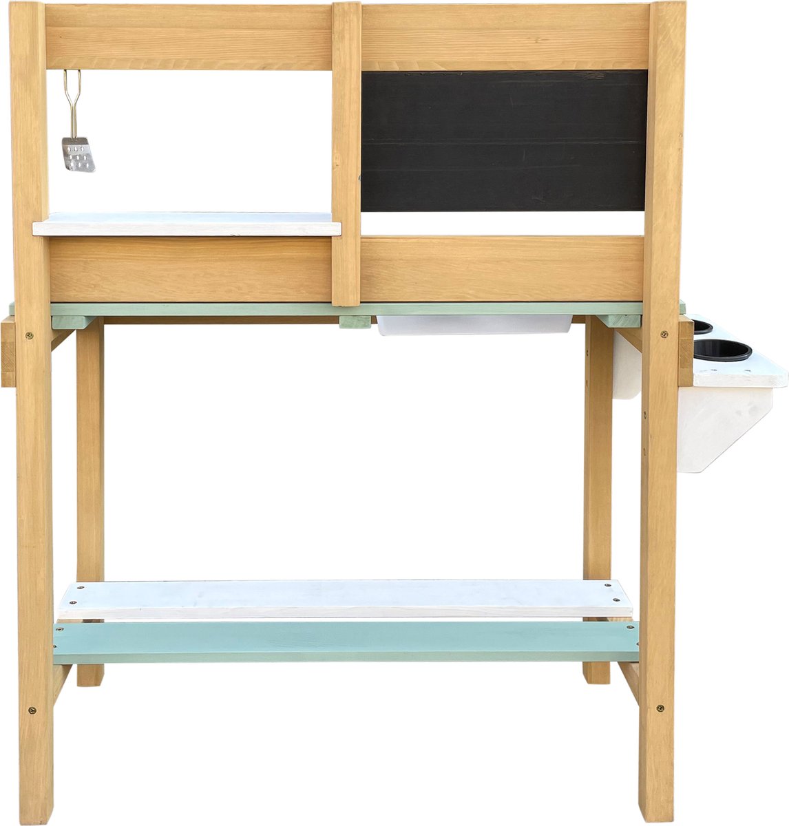 AXI Puck Zand & Water Speelkeuken Bruin/groen - Incl. 6-delige accessoire set - Modder Keuken — afbeelding 9