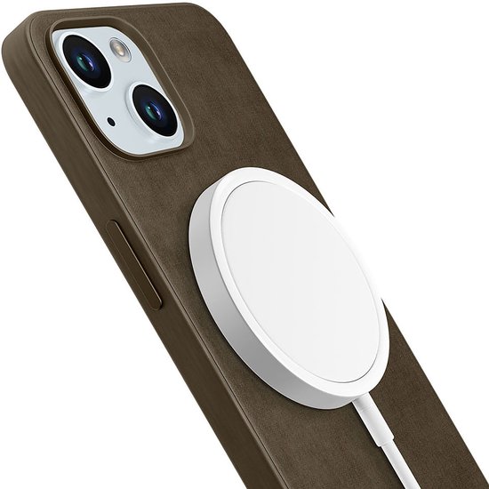 Coque de téléphone 3mk HARDY MagFabric marron pour Apple iPhone 15 Plus