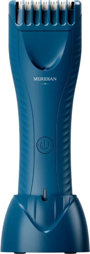 Foto: Meridian the trimmer blauw plus elektrisch scheerapparaat voor vrouwen en mannen ideaal voor het scheren van intieme zone schaamhaar oksels borst waterbestendig 90 minuten looptijd blauw