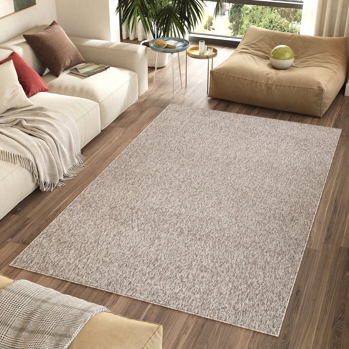 Tapiso Nizza Vloerkleed Zilver Laagpolig Antislip Waasbaar Tapijt Maat- 240x340