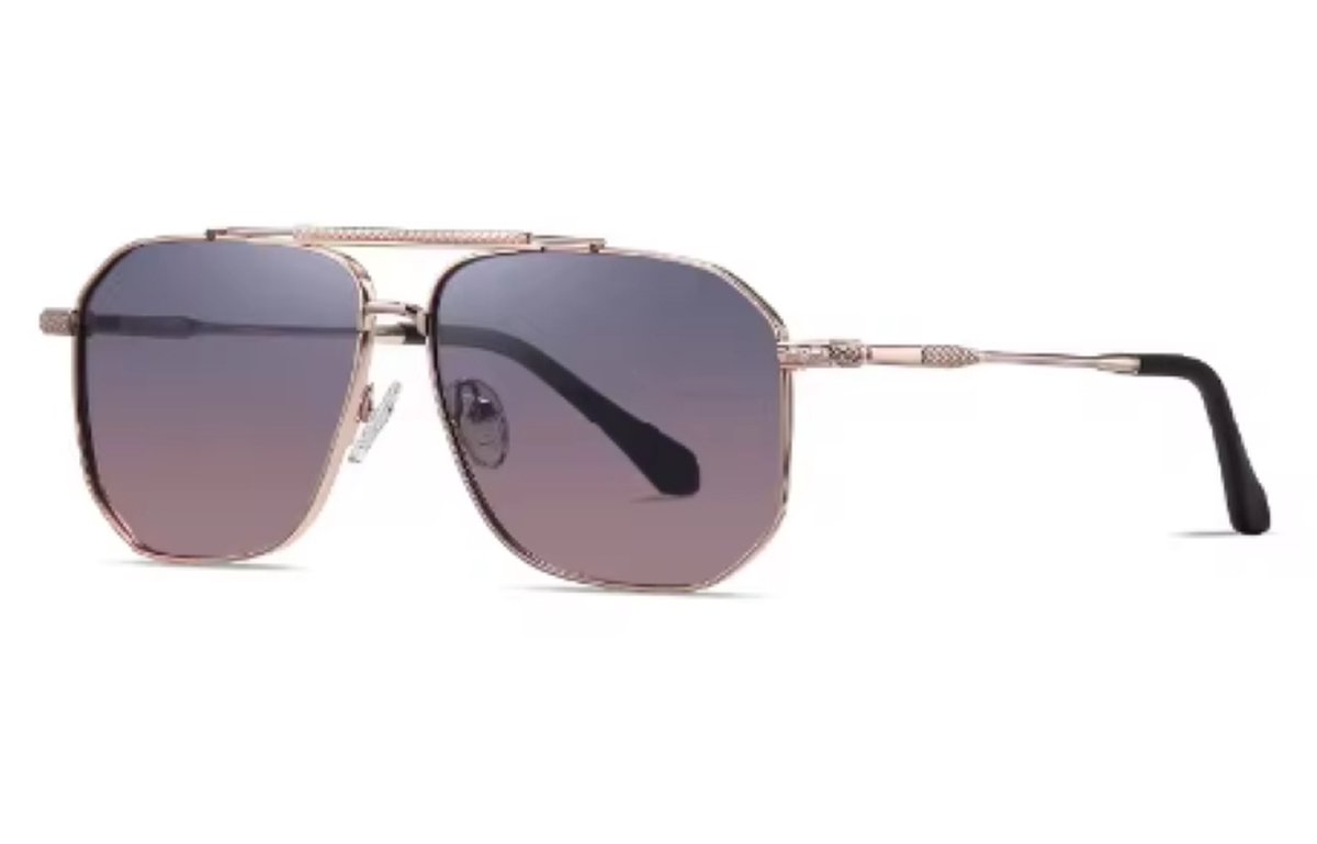 WVspecials luxe zonnebril paars met goud - Zonnebril vrouwen - 2024 - Gepolariseerde glazen - paars met goud - Sunglasses