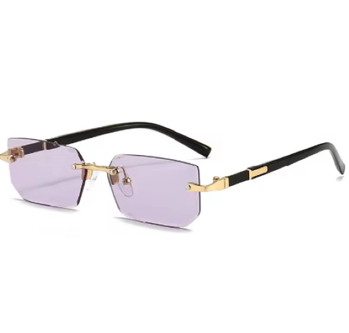 WVspecials rechthoekige zonnebril paars met zwart - zonnebril heren - zonnebrillen - zonnebril heren sportief - zonnebril heren - Zonnebril Heren - 2024 - Gepolariseerde glazen - Sunglasses - Zonnebril unisex