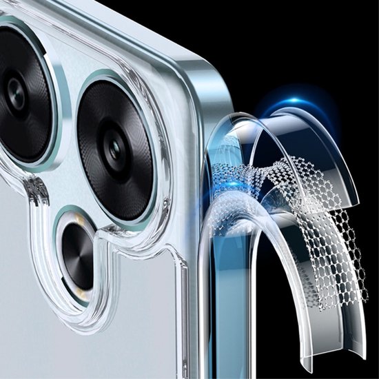 Coverup Coque arrière transparente en TPU – Compatible avec la coque Xiaomi Poco F6 – Zwart