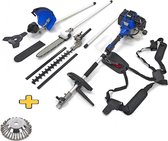 Bol.com Borg benzine 5 in 1 tuinmachine Bosmaaier Grastrimmer Heggenschaar Kettingzaag + 200 mm Onkruidborstel - 52cc motorvermo... aanbieding