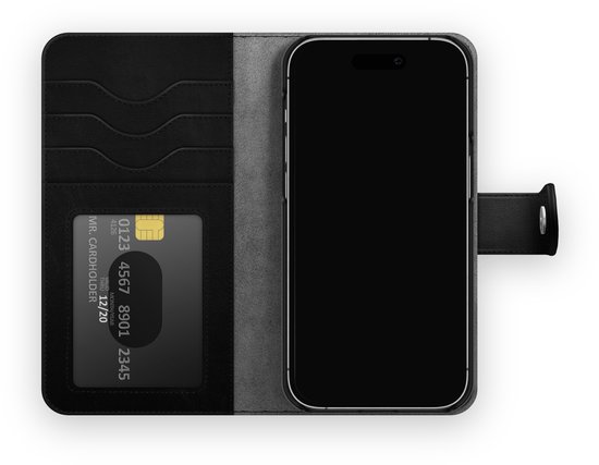 Ideal of Sweden Magnet Wallet+ MagSafe iPhone 15 Pro Noir