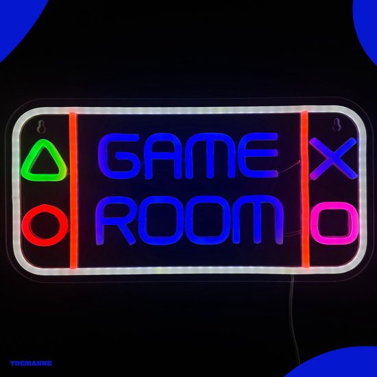 JEMESI Gamer Neonbord - Controller-vorm LED Muurdecoratie, Dimbaar, USB-aangedreven, Voor Speelkamer En Gamer Geschenken